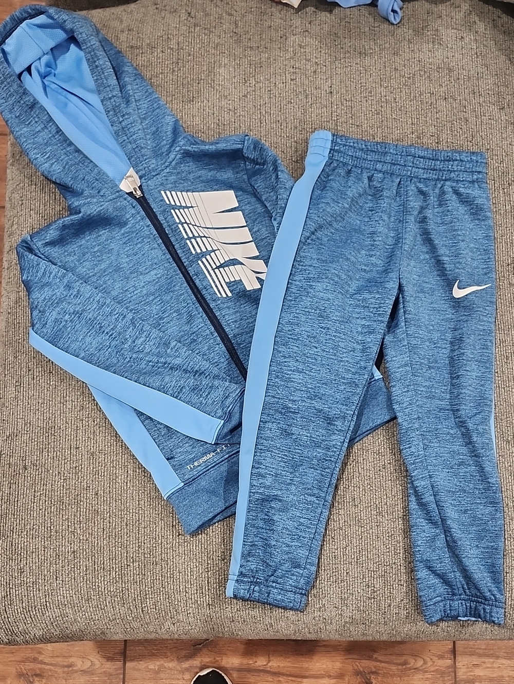 Nike Boys Light & Heather Blue Hoodie and Joggers Set